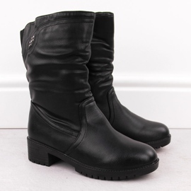 Stivaletti alti neri da donna isolati Filo Donna Z24-43 nero 2
