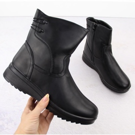 Stivali da donna neri comodi e isolanti Potocki 90314 nero 1