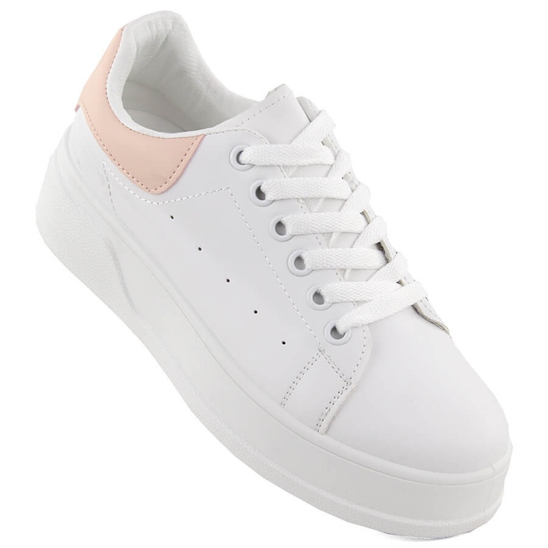 Scarpe sportive da donna con plateau bianche Sabatina 0974 bianca 1
