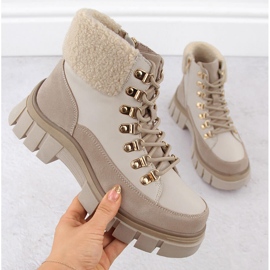 Stivaletti da donna in pelle beige Filippo DBT6471 1