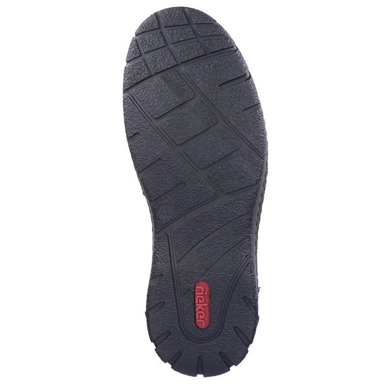 Stivaletti impermeabili in pelle, scarpe da uomo isolanti, nero Rieker B0347-00 1