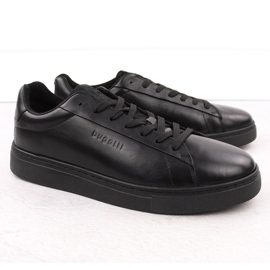 Sneakers casual da uomo in pelle nera Bugatti OO153122 nero 1