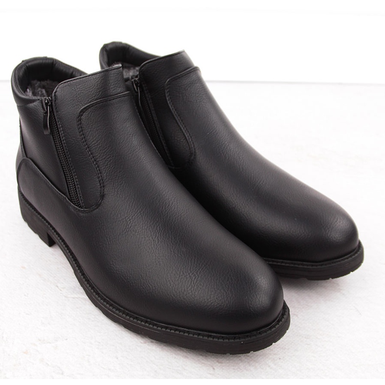 Atletico Stivali da uomo, stivali Chelsea isolanti, stile uomo nero WS-002 2