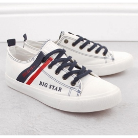 Sneakers basse da uomo in tessuto, Big Star bianche LL174005 bianco 1