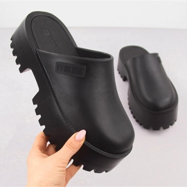 Infradito da donna nere Big Star NN274014 con suola massiccia nero 1