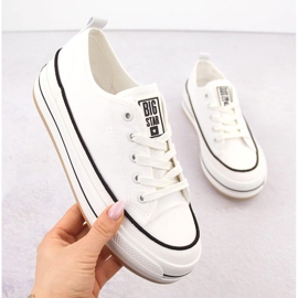 Sneakers bianche da donna con plateau Big Star NN274205 bianca 1