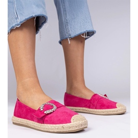 Espadrille rosa decorate con zirconi 1