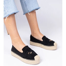 Espadrille nere su una suola spessa nero 1