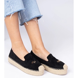 Espadrille nere su una suola spessa nero 2