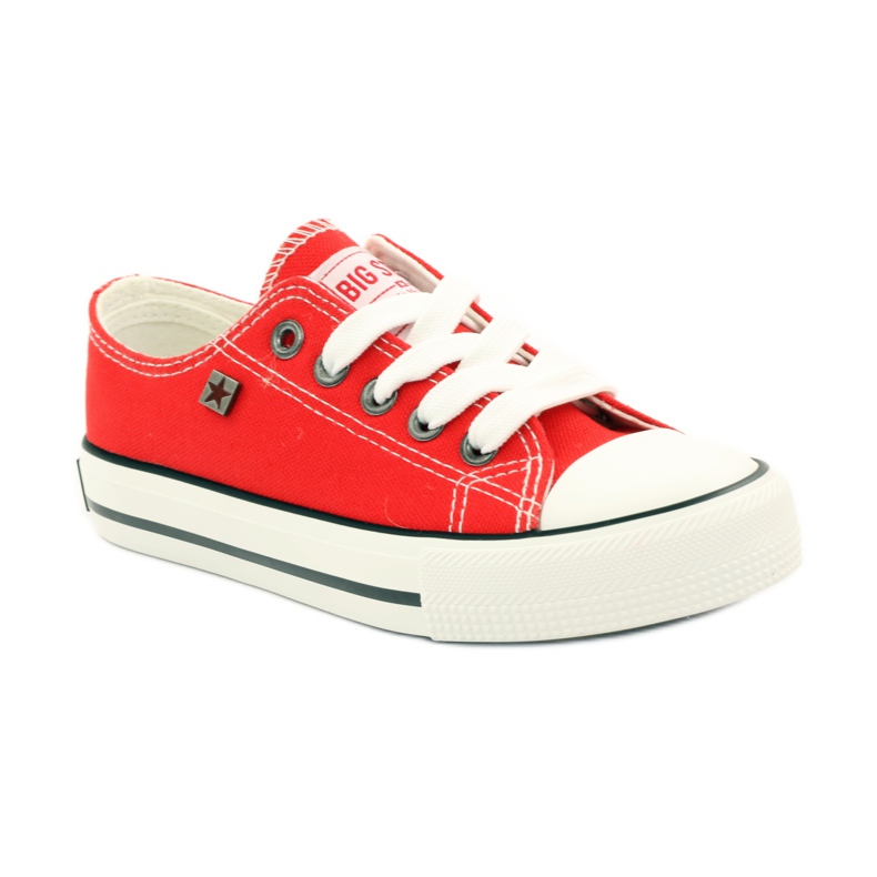 Sneakers allacciate Big Star 374002 rosso bianca 1