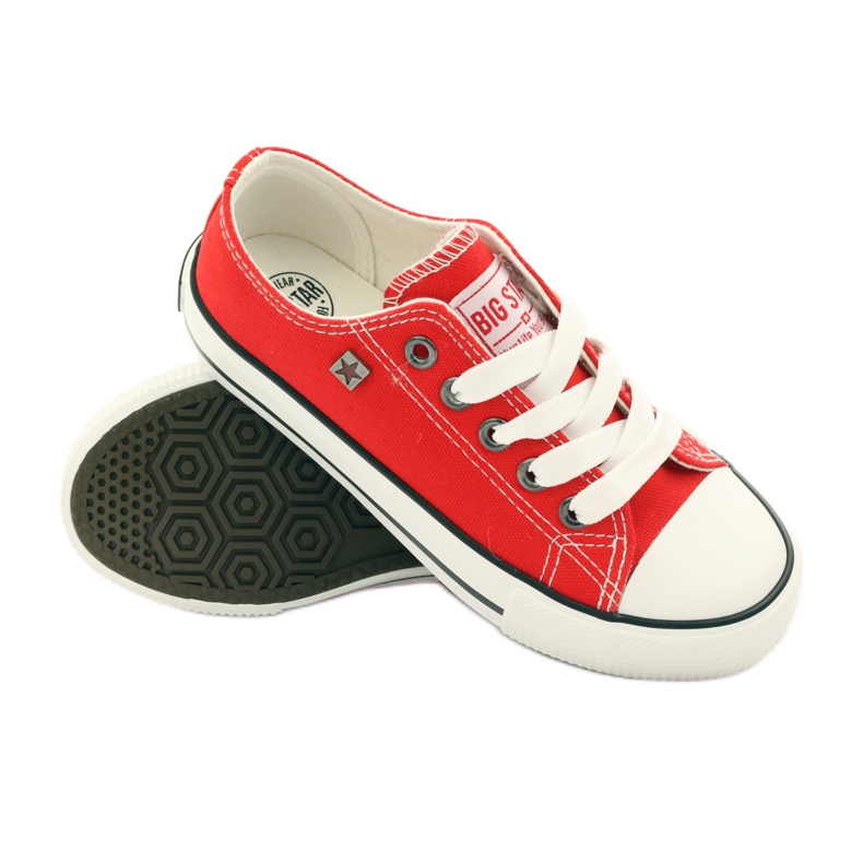 Sneakers allacciate Big Star 374002 rosso bianca 3