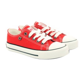 Sneakers allacciate Big Star 374002 rosso bianca 4