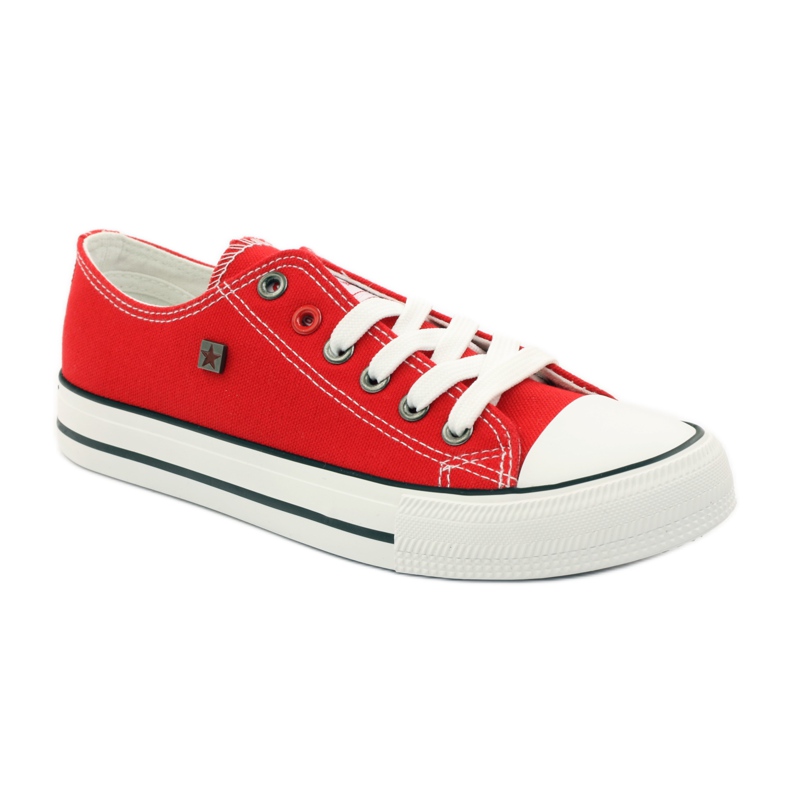 Sneakers allacciate Big Star 274020 bianco rosso 1