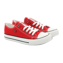 Sneakers allacciate Big Star 274020 bianca rosso 4