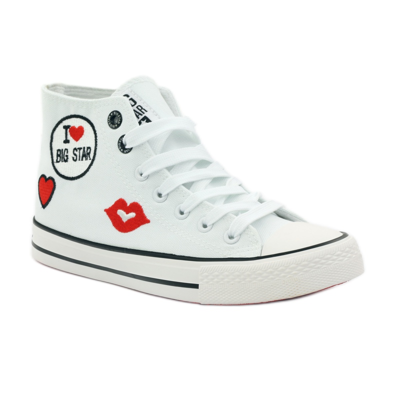 Sneakers allacciate Big Star 274017 bianca rosso 1