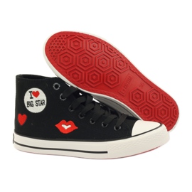 Sneakers allacciate Big Star 274014 bianco nero rosso 3