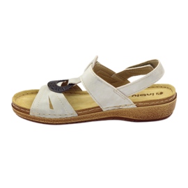 Comodi sandali Inblu F02 j beige perla marrone grigio 2