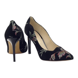 Anis Pumps On A Pin ricamo 4566 nero 4