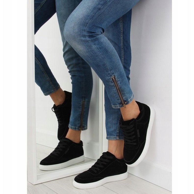 Sneakers da donna in camoscio nero NB171P Black 2