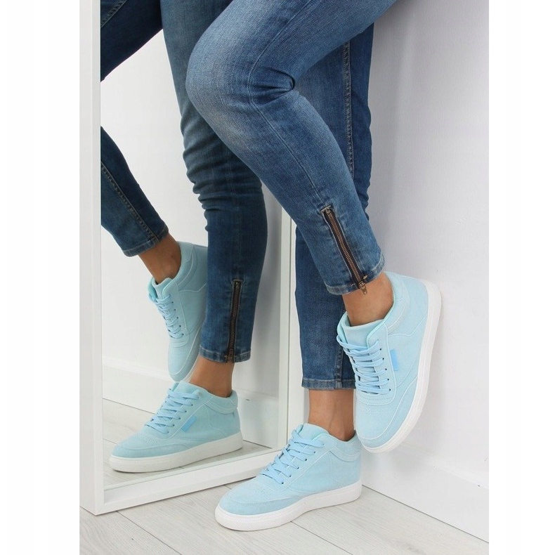 Sneakers da donna in camoscio blu NB171P Blu 2