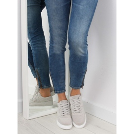Sneakers da donna in camoscio grigio LT.GRAY 1