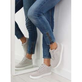 Sneakers da donna in camoscio grigio LT.GRAY 2