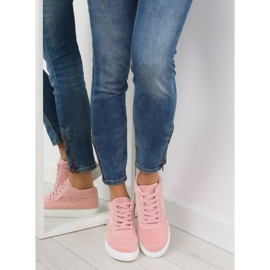 Sneakers da donna in camoscio rosa NB171P Rosa 1