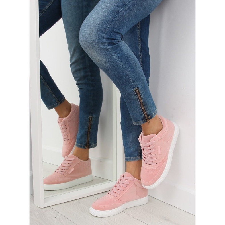 Sneakers da donna in camoscio rosa NB171P Rosa 2