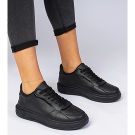 Black Sports Sneakers di Eco -leather nero 1