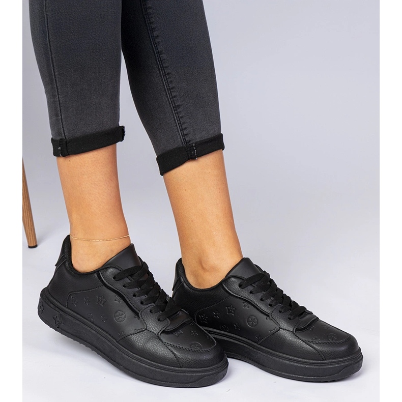 Black Sports Sneakers di Eco -leather nero 2