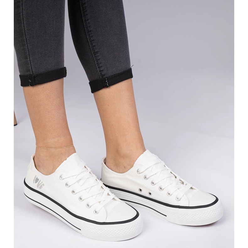 Sneaker femminili classiche bianche bianco 1