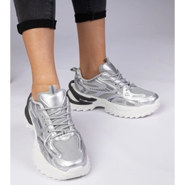 SILVER SPORTS SNEAKER SU UN SOLE ENORME argento 2
