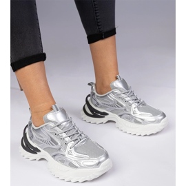 SILVER SPORTS SNEAKER SU UN SOLE ENORME argento 1