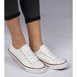 Sneaker femminili classiche bianche bianco 1