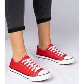 Sneaker femminili classiche rosse rosso 1