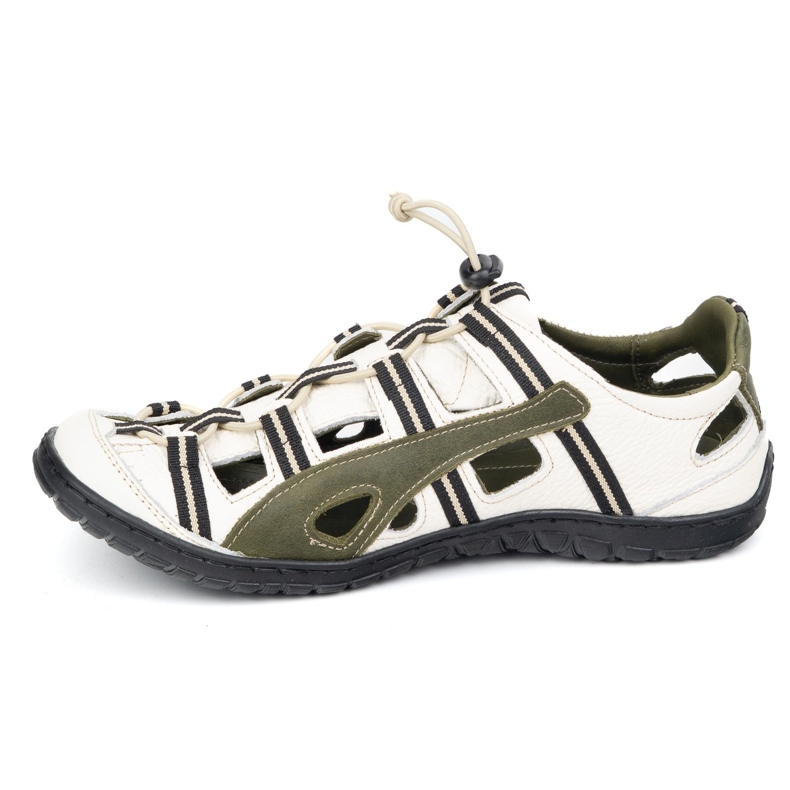 Olivier Scarpe per biciclette in pelle in pelle da uomo 262kz bianco con verde 1