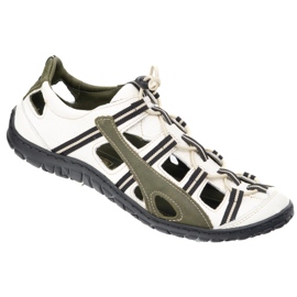 Olivier Scarpe per biciclette in pelle in pelle da uomo 262kz bianco con verde 2