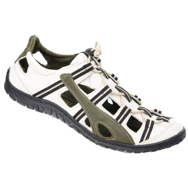 Olivier Scarpe per biciclette in pelle in pelle da uomo 262kz bianco con verde 2