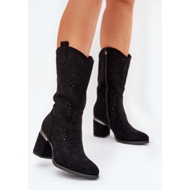 S.Barski Stivali aperti a mezza scala Cowboy S. Barski Hy51-238 Black nero 2