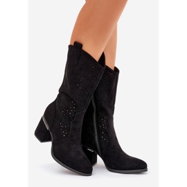 S.Barski Stivali aperti a mezza scala Cowboy S. Barski Hy51-238 Black nero 1