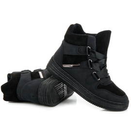 Sport Sneakers alte con fiocco nero 1