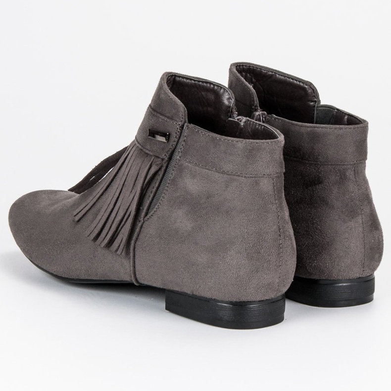 Vinceza Stivaletti flat grigio scuro 1