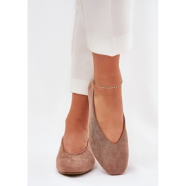 Ballerine classiche con kaki Eco Suede beige 2