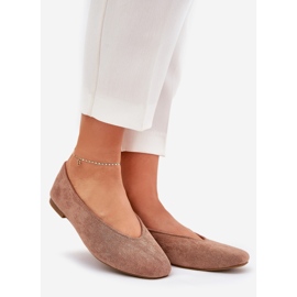 Ballerine classiche con kaki Eco Suede beige 1