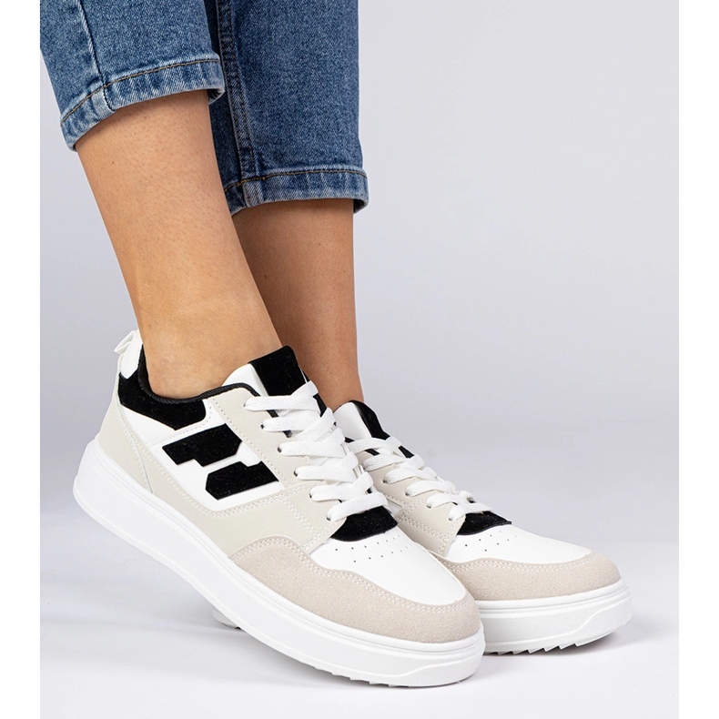 Sneaker bianche e bianche da donna bianco 2