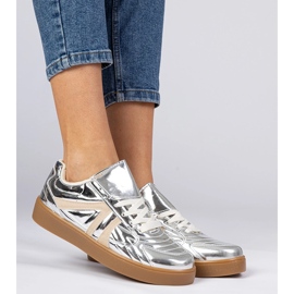 Sneaker Silver Sneaker laccate d'argento 1