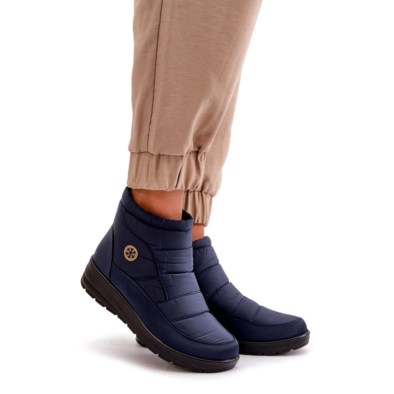 News Stivali da neve isolanti da donna, blu navy 1