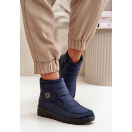 News Stivali da neve isolanti da donna, blu navy 3
