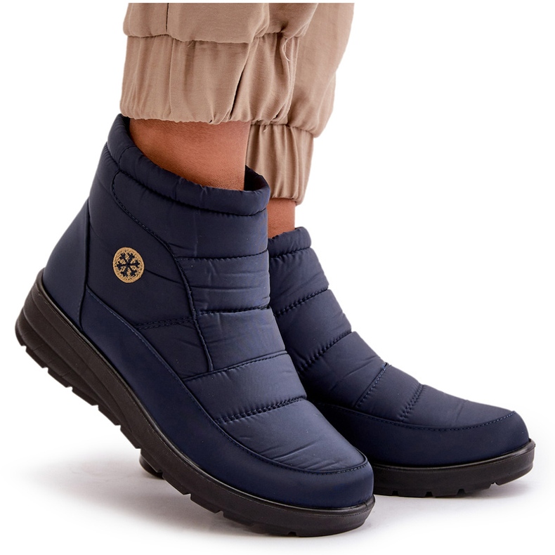 News Stivali da neve isolanti da donna, blu navy 5