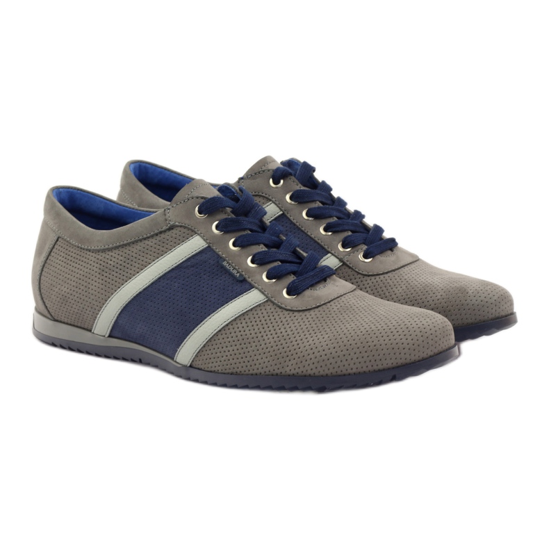 Scarpe sportive grigie Badura 3360 grigio blu navy 4